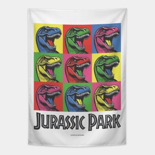 Jurassic Park T-Rex Pop Art Squares Tapestry