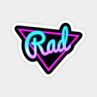 RAD Vaporwave Neon Triangle Magnet