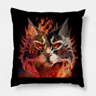 Fire Cat Pillow