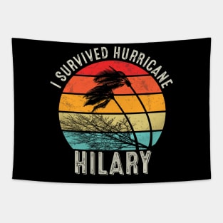 Vintage I Survived Hurricane Hilary Tapestry