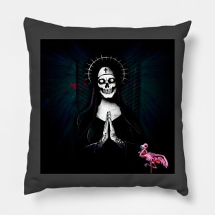 DBF Skull Nun Tee Pillow