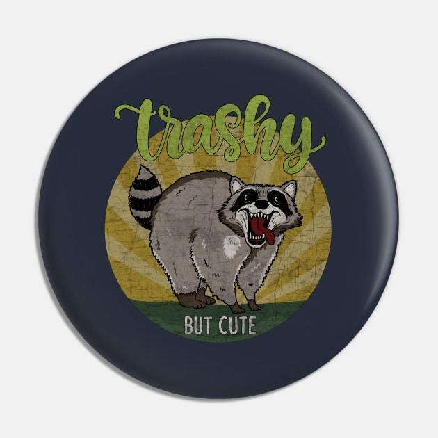 Raccoon - Trashy but cute Pin by valentinahramov