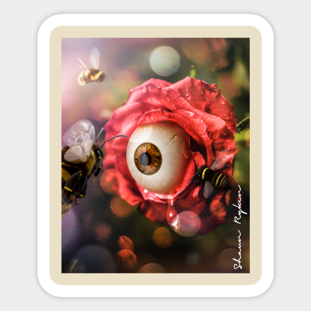 Stinging Flower - Surrealism - Sticker
