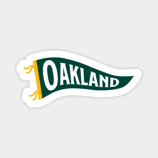 Oakland Pennant - White Magnet