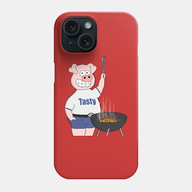 Cute Crazy Piggy Phone Case by Happy Henge