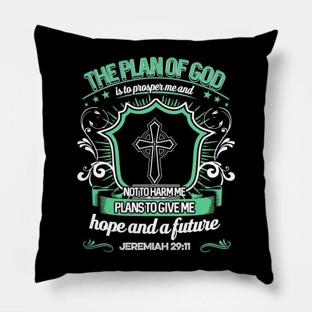 The Plan Of God Jeremiah 29:11 Christian Gift Pillow by Merchweaver