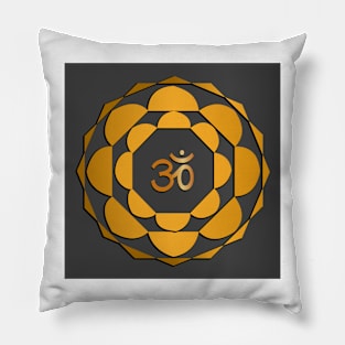 Mandal geometric design with Om in the center. Pillow