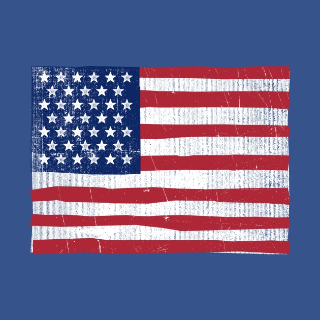 Vintage Distressed Barn Painting American Flag by Hashtagified