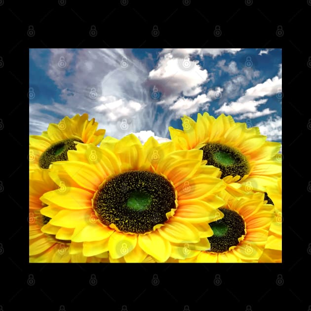 Sunflowers with Dramatic Sky by Moonsmile Products