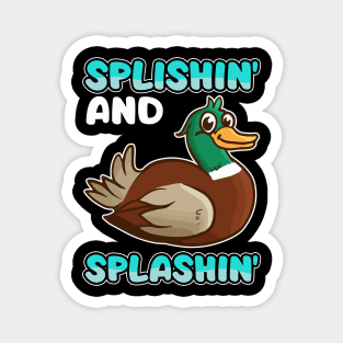 Splishin' and Splashin' Bath Cute Baby Duck Magnet