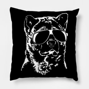 Funny Akita sunglasses cool dog Pillow