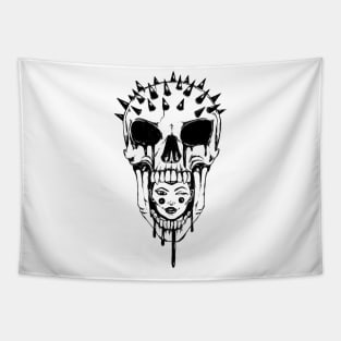 skull and beauty Tapestry