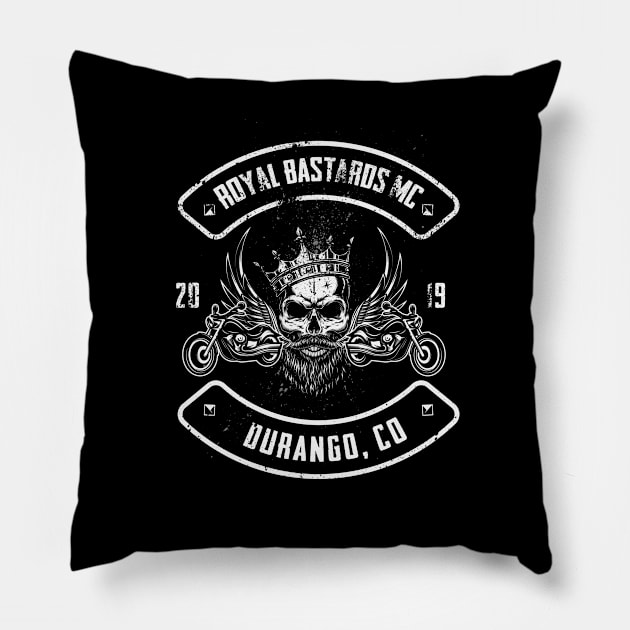 Royal Bastards MC - Durango Colorado Pillow by Nicole James