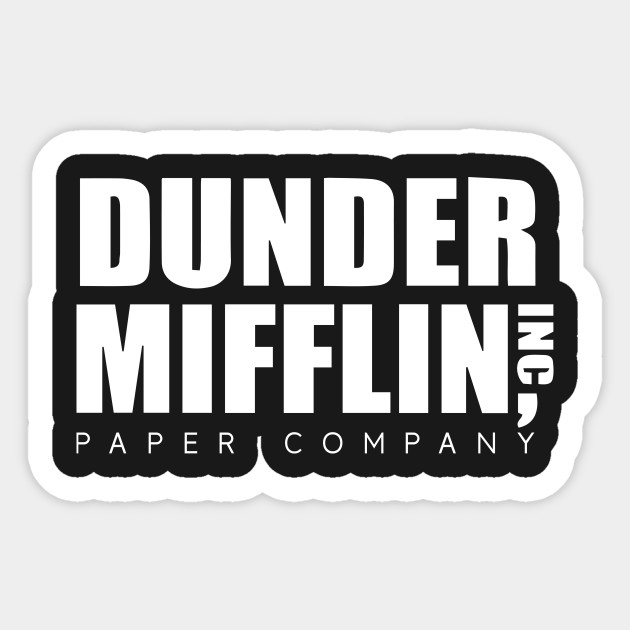 dunder mifflin the office sticker teepublic