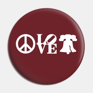 Peace Philadelphia Love Liberty Bell Peace Love Philly Fan Favorite Pin