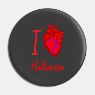 I Heart Halloween Pin