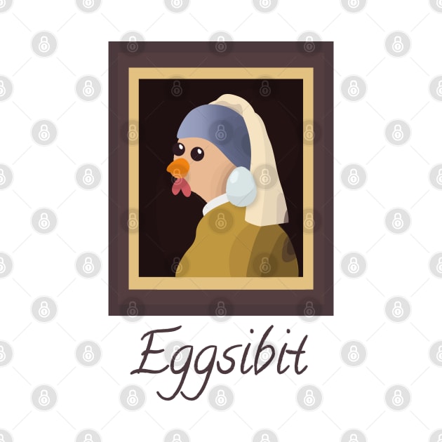 Funny Hen Museum Puns | Art Gift Ideas | Vermeer Paintings by Fluffy-Vectors