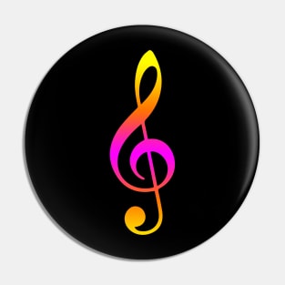 Neon Music Note Pin