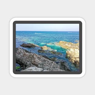 Cliffside Blue Ocean Waves Magnet