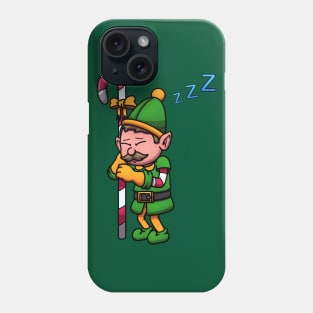 Sleeping Christmas Elf Guard Phone Case