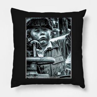 Boy on a traction engine Pillow