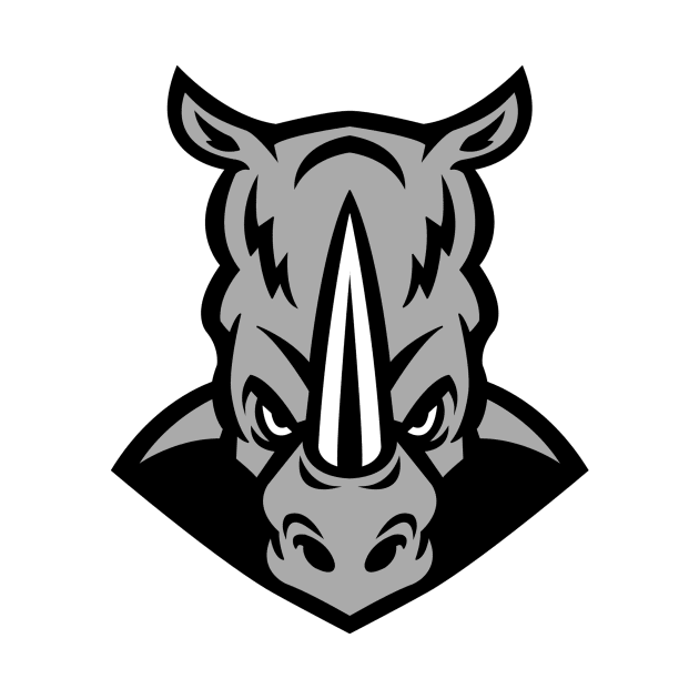 Angry Rhino Horn Face Logo by AnotherOne