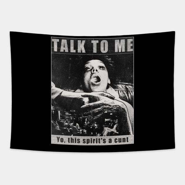 talk to me grunge Tapestry by Genetics art