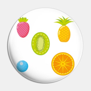 Summer Tropical Fruit pattern Pin