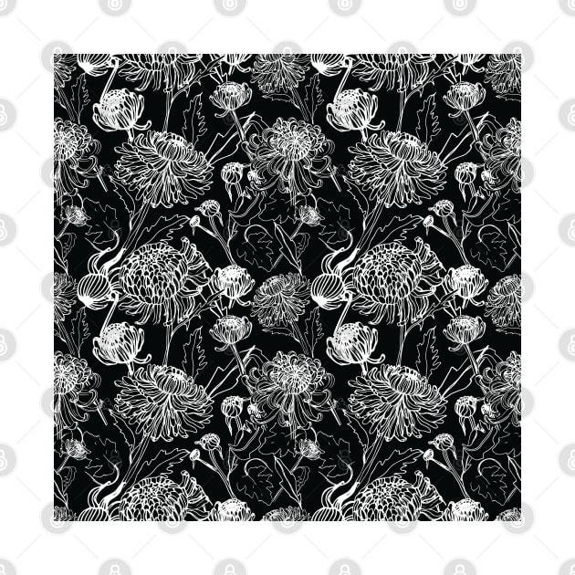Black & White Abstract Botanical Digital by Aqsa Studio