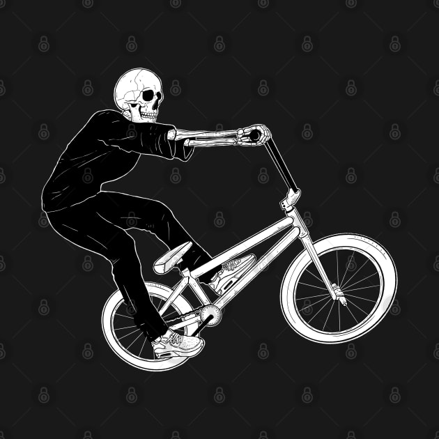 Skeleton Riding BMX Bike by DRIPCRIME Y2K