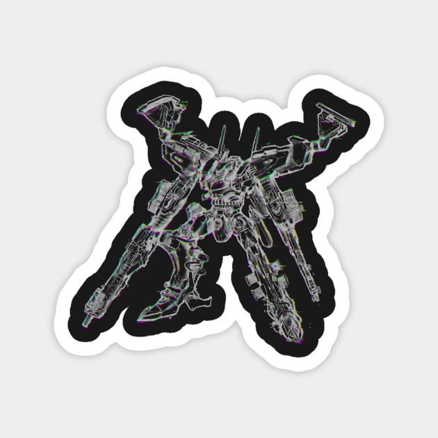 Armored Core White Glint Magnet by mooglemarket