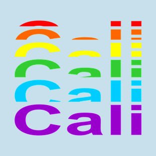 Cali Rainbow Text T-Shirt