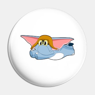 Elephant Pilot Pilot hat Pin