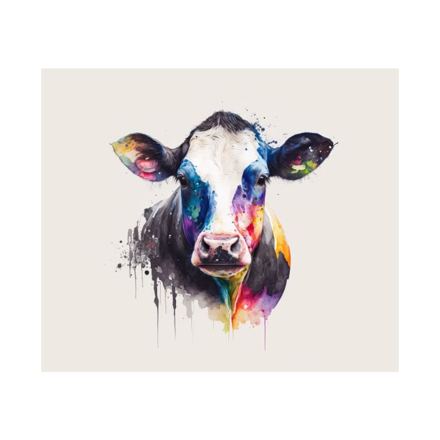 Cow Watercolour Painting by TheArtfulAI