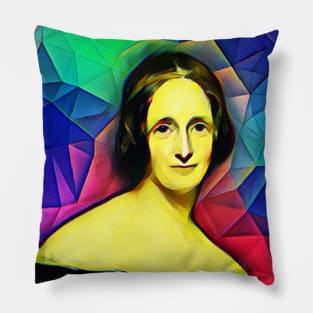 Mary Shelley Colourful Portrait | Mary Shelly Artwork 7 Pillow