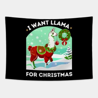 Llama Love for Christmas Tapestry