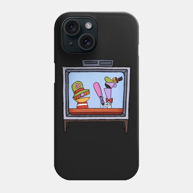 The Puppet Pals on Tv Phone Case by Gurinn