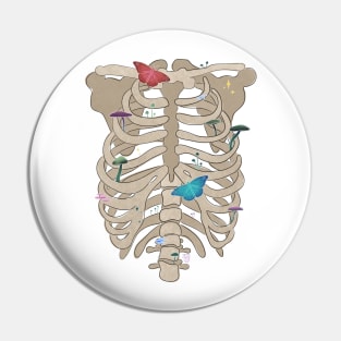 Spring Booming Ribcage Pin