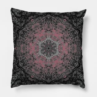 Back and Pink Stylish Textile Pattern Pillow