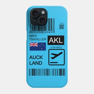 Auckland New Zealand travel ticket Phone Case