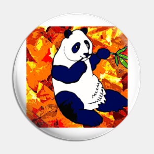 Autumn Panda Pin