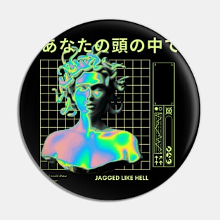 I wish I could show you my heart - vaporwave medusa Pin