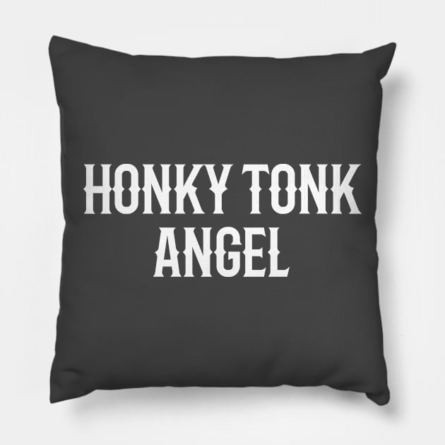 Honky Tonk Angel Pillow by robotbasecamp