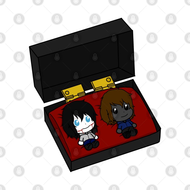 jeff the killer and eyeless jack chibi figure by LillyTheChibi