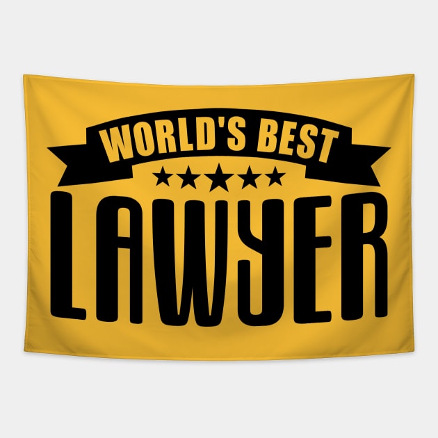 World's Best Lawyer Tapestry by colorsplash