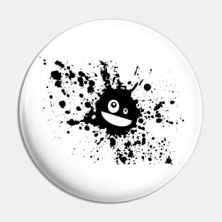 Ink Splatter Happy Face Pin