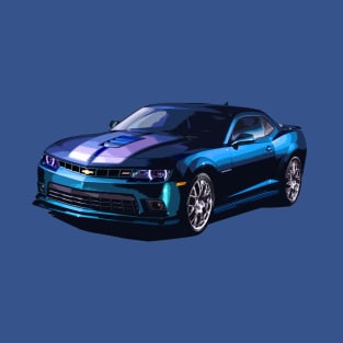 Chevrolet Camaro SS 2016 Blue T-Shirt