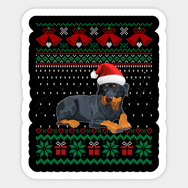 rottweiler christmas sweater