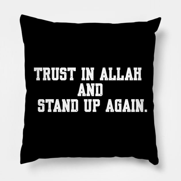 Faith's Rise - Trusting in Allah's Guidance Pillow by Shopinno Shirts