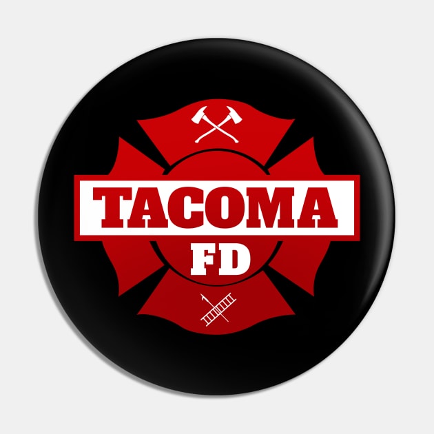 Tacoma FD - TV Show - Badge Logo v2 Pin by SharkPants